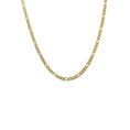 Load image into Gallery viewer, 14K gold filled Figaro chain necklace, 4mm width and 22 inches long, showcasing elegant alternating links.
