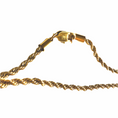 Load image into Gallery viewer, Close-up of a luxury 24K gold plated rope chain necklace featuring a secure lobster clasp.