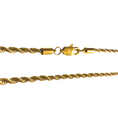 Load image into Gallery viewer, Luxury 24K gold plated rope chain with diamond-cut links and secure lobster clasp, perfect for men and women.