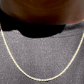 Load image into Gallery viewer, 10K Solid Yellow Gold 1.5mm Diamond-Cut Rope Chain Necklace – 20"
