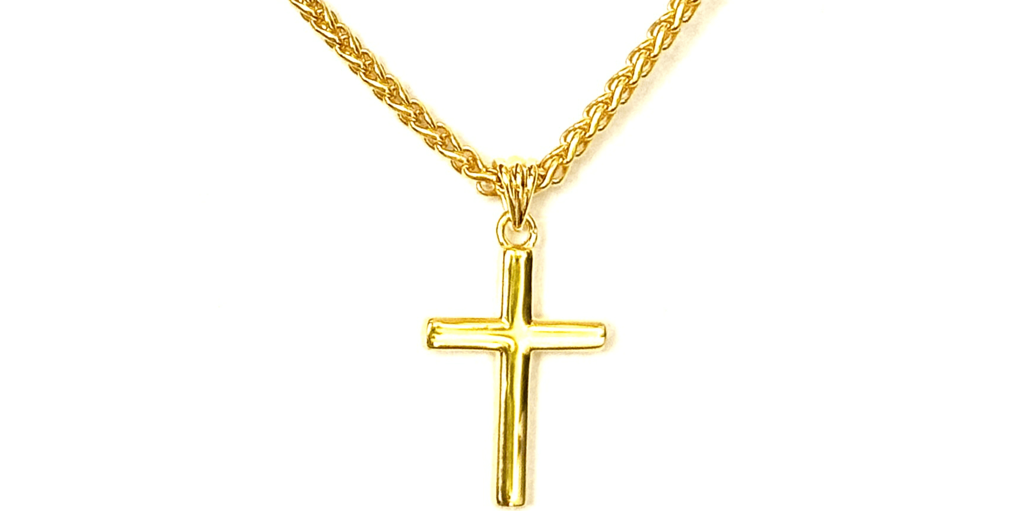14K Solid Gold Small Cross Pendant