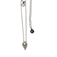 Load image into Gallery viewer, 14K white gold hollow heart pendant necklace with zircon stones, perfect for everyday wear or special occasions.
