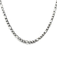 Load image into Gallery viewer, 14K white gold filled Figaro chain necklace for men and women, durable and hypoallergenic design, shown in 18 inch length.

