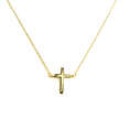 Load image into Gallery viewer, Dainty Cross Pendant Necklace in 14K Yellow Gold, Ideal Gift for Her - 18"
