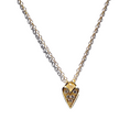 Load image into Gallery viewer, Elegant 14K gold over silver heart pendant, 18" chain, timeless & stylish.
