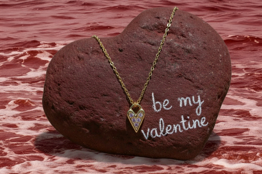 Be My Valentine Heart Necklace — 14k Gold, 18″ Chain, Timeless Romance