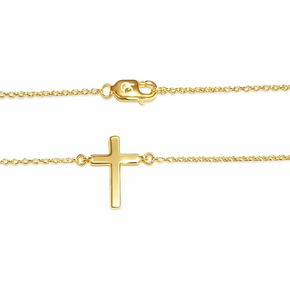 Incredible Chic 14K Gold Cross Tiny Necklace