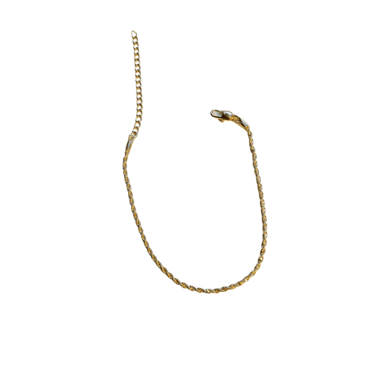 Incredible Chic Collections Adjustable 2mm Rope Anklet or Bracelet – 8"-10", Unisex, Strong Lobster Clasp, Elegant & Durable, 24K Gold-Plated (0.5 Micron Finish)