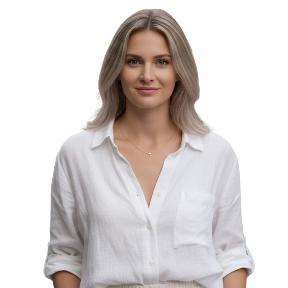 Dainty Cross Pendant Necklace in 14K Yellow Gold, Ideal Gift for Her - 18"