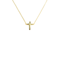 Load image into Gallery viewer, 14k gold tiny cross necklace on a delicate chain, perfect for layering and daily wear, ideal dainty gift for her.
