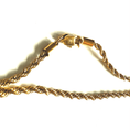 Load image into Gallery viewer, Luxury 24K gold plated rope chain with lobster clasp, showcasing a diamond-cut finish for added sparkle.
