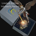 Load and play video in Gallery viewer, 40MM Limited Edition Saint Michael's Sword - Dive Watch Style - Yellow Gold or Black Carbon
