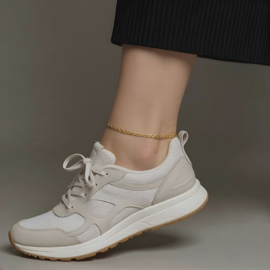 Rope Chain Anklet in Yellow 24kt Gold - 2mm Adjustable Fit (8"–10")