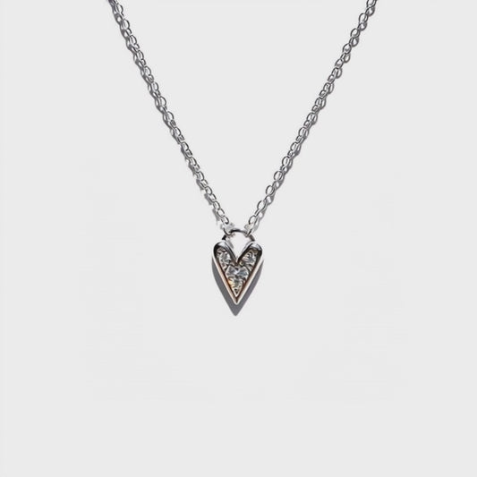 14K Gold Over Sterling Silver Heart Necklace – 18" Chain, Classic Elegance